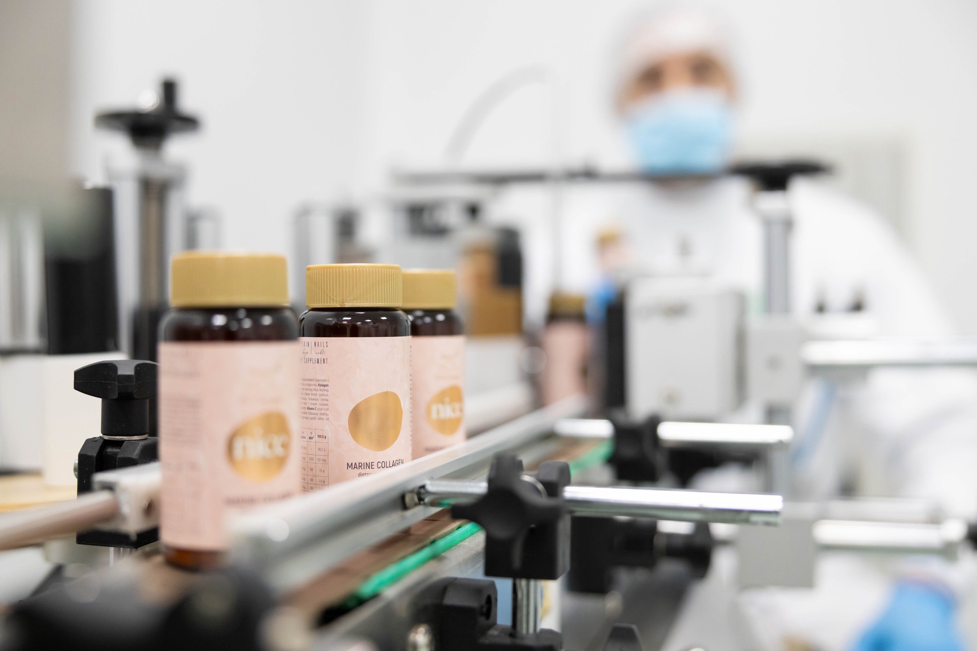 Collagen Supplements on Conveyor